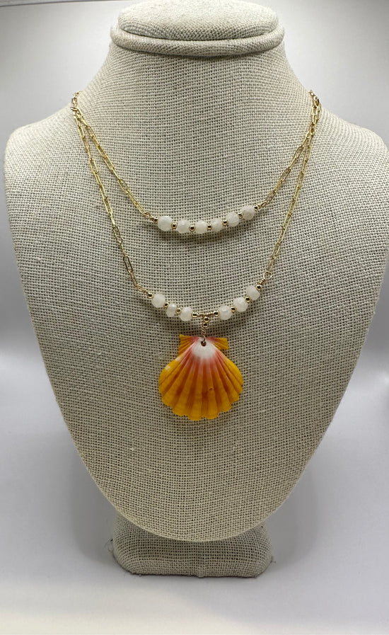 Layered sunrise necklace